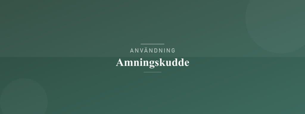 Användning amningskudde
