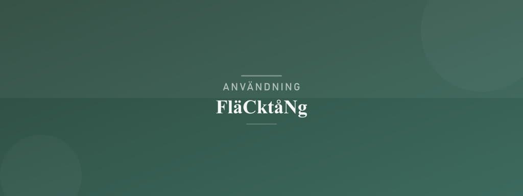 Användning fläcktång