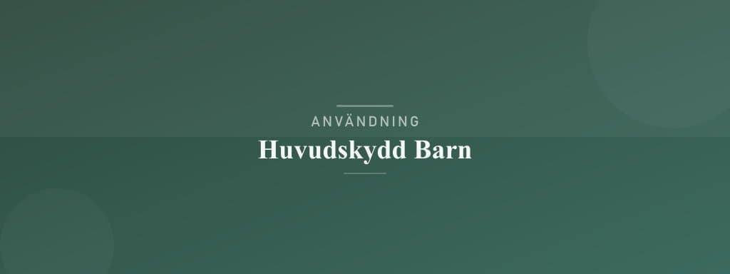 Användning huvudskydd barn