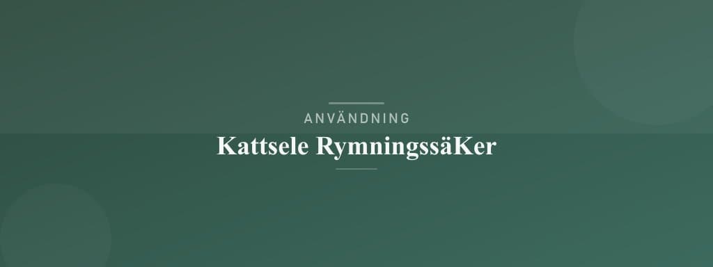 Användning kattsele rymningssäker