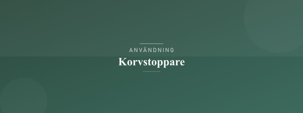 Användning korvstoppare