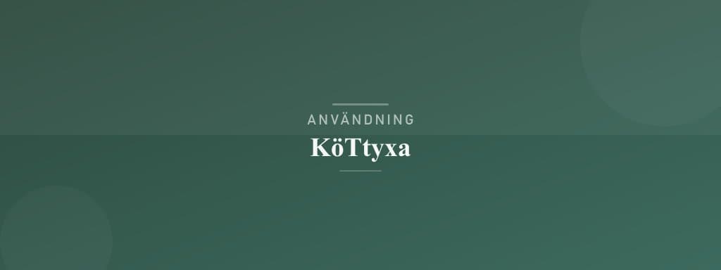 Användning köttyxa