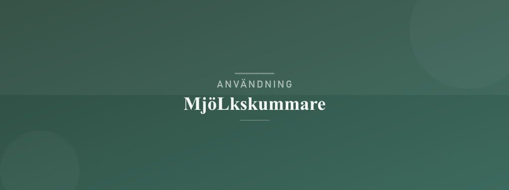 Användning mjölkskummare