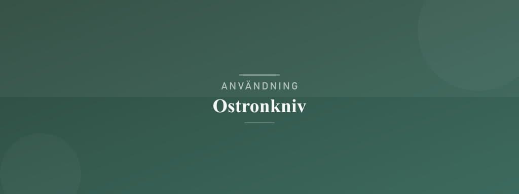 Användning ostronkniv