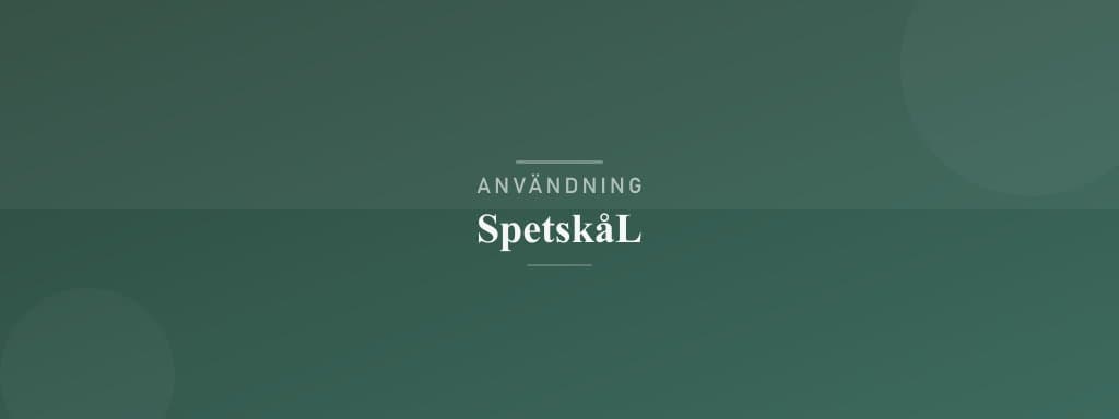 Användning spetskål