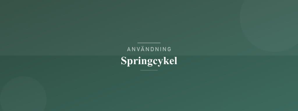 Användning springcykel