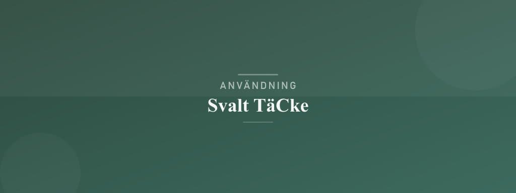 Användning svalt täcke