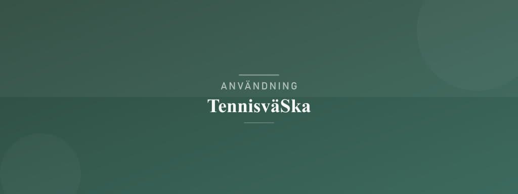Användning tennisväska