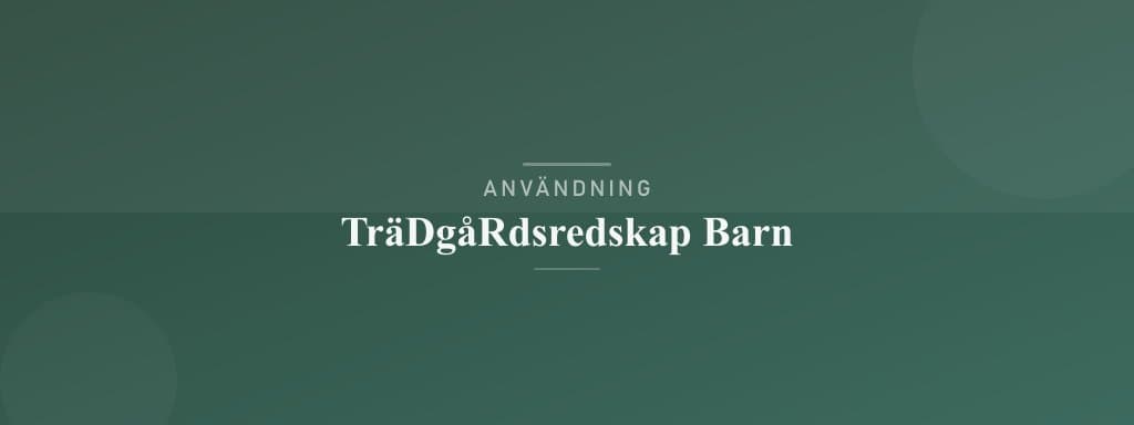 Användning trädgårdsredskap barn