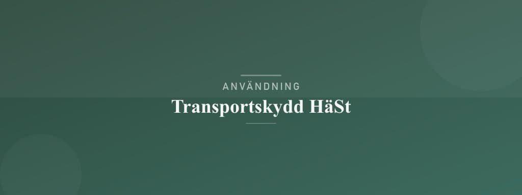 Användning transportskydd häst