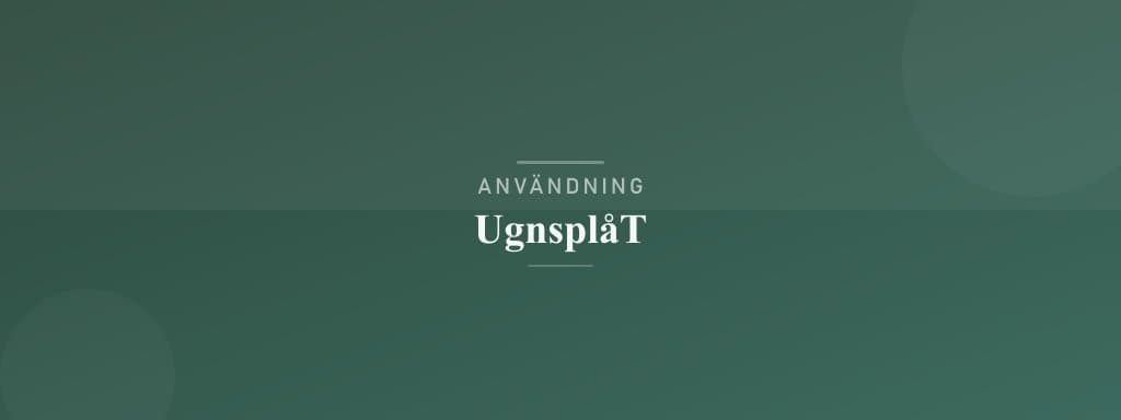 Användning ugnsplåt