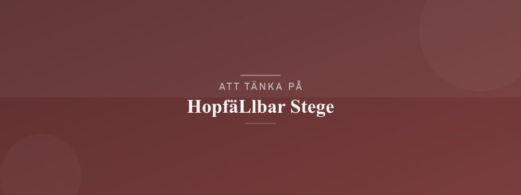 Vanliga misstag med hopfällbar stege
