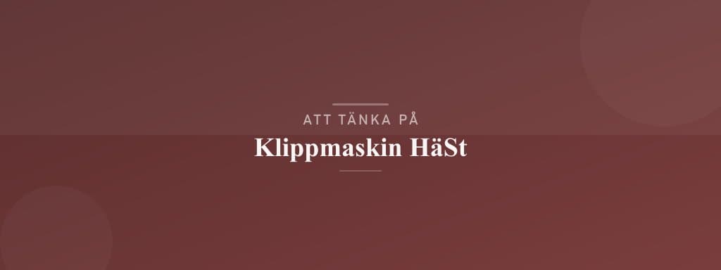 Vanliga misstag med klippmaskin häst