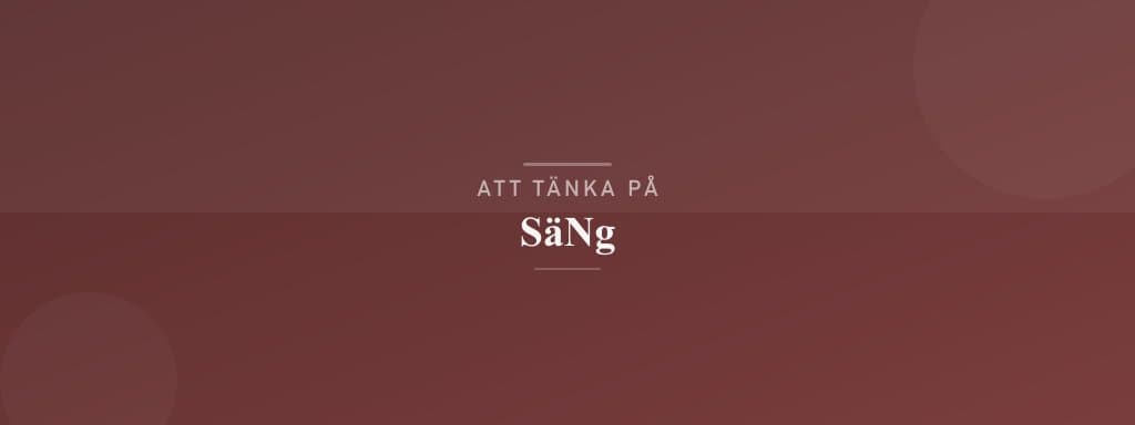 Vanliga misstag med säng