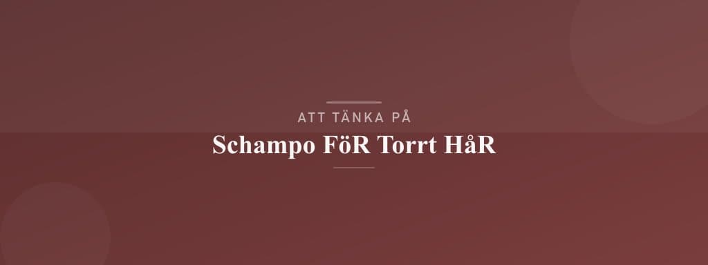 Vanliga misstag med schampo för torrt hår