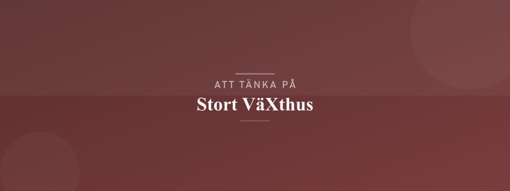 Vanliga misstag med stort växthus