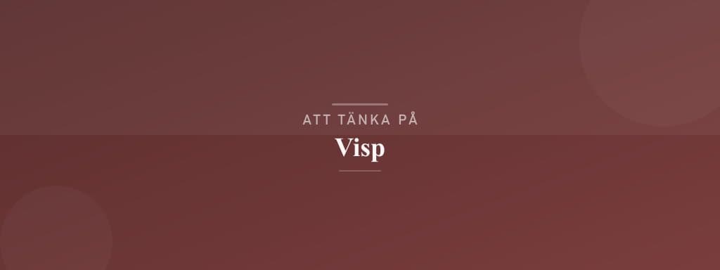 Vanliga misstag med visp