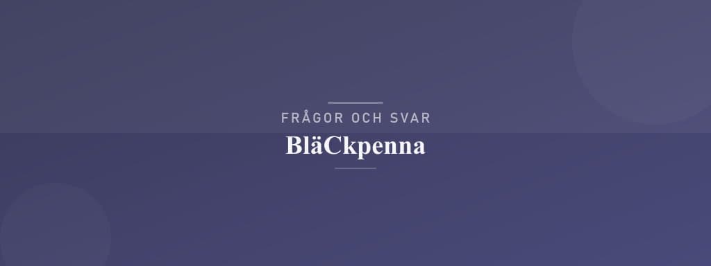 Vanliga frågor om bläckpenna