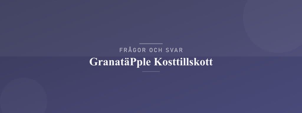 Vanliga frågor om granatäpple kosttillskott