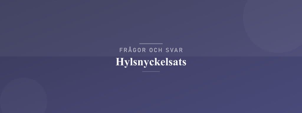 Vanliga frågor om hylsnyckelsats