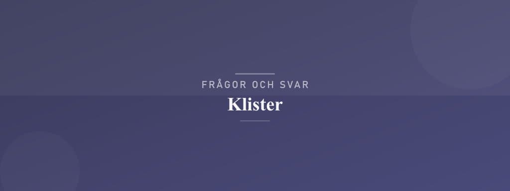Vanliga frågor om klister
