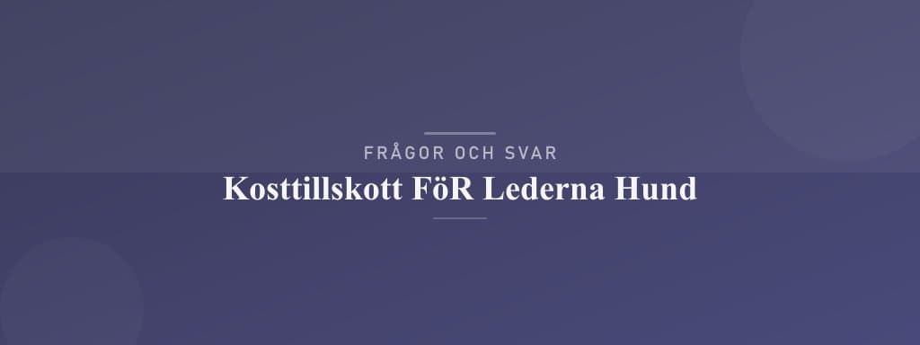 Vanliga frågor om kosttillskott för lederna hund