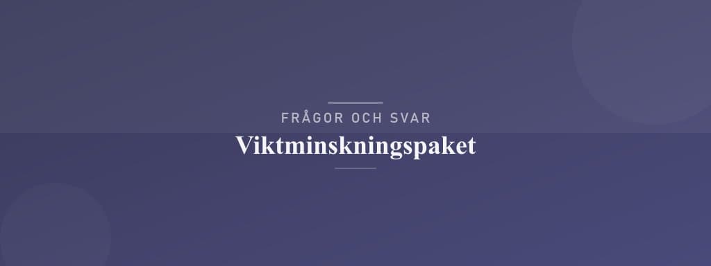 Vanliga frågor om viktminskningspaket