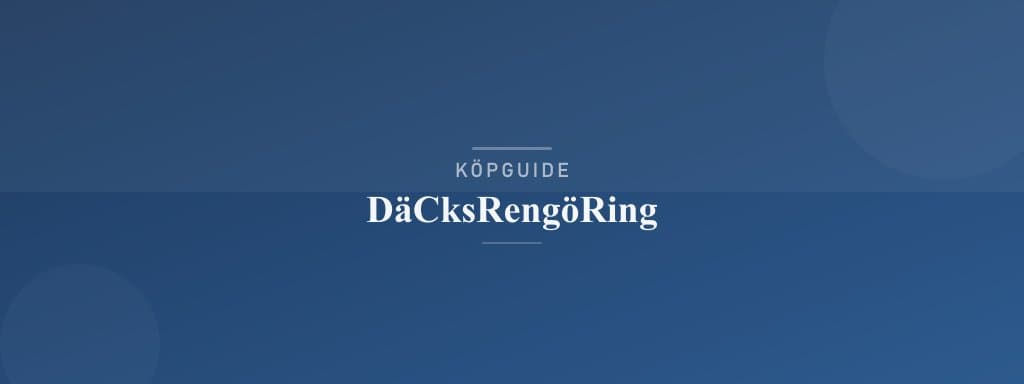 Välj rätt däcks­rengöring