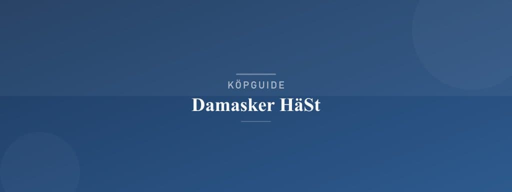 Välj rätt damasker häst