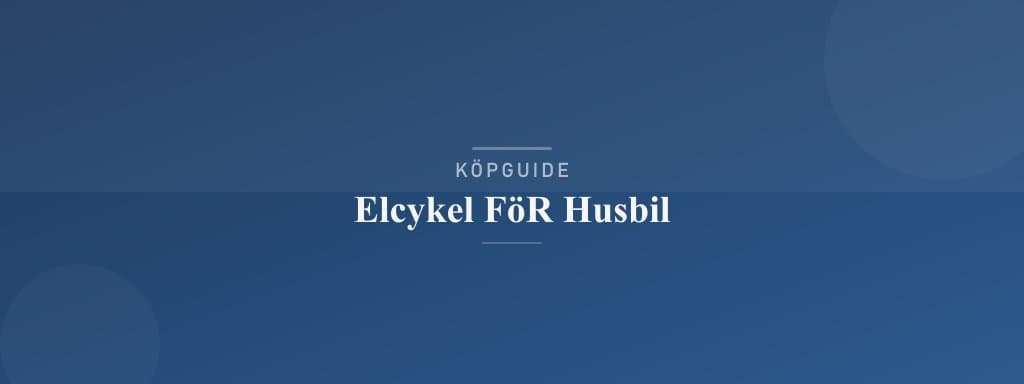Välj rätt elcykel för husbil