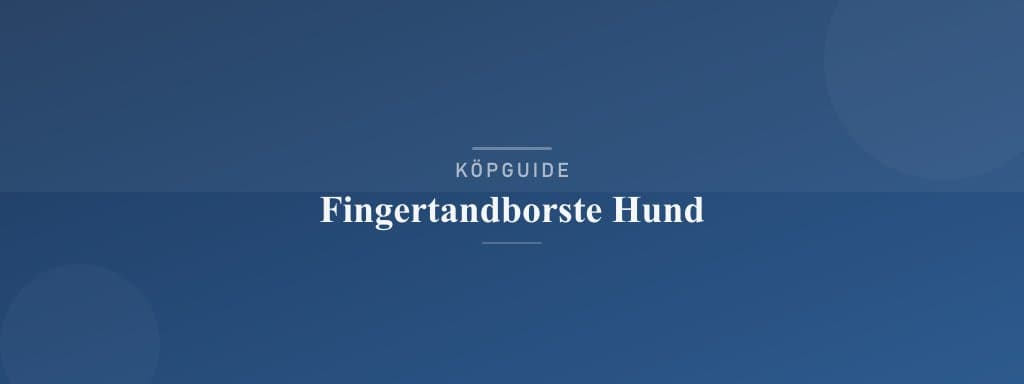 Välj rätt fingertandborste hund