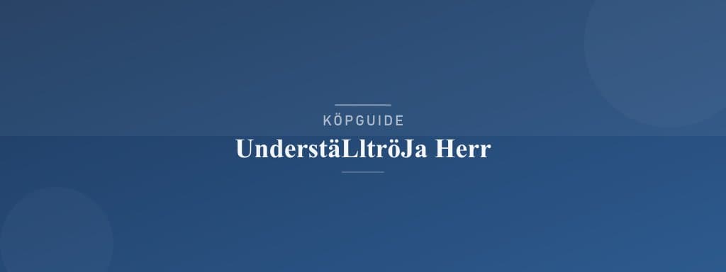Välj rätt underställtröja herr