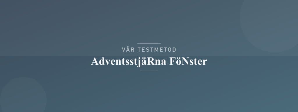 Så testar vi adventsstjärna fönster