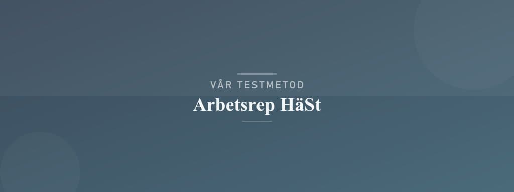 Så testar vi arbetsrep häst