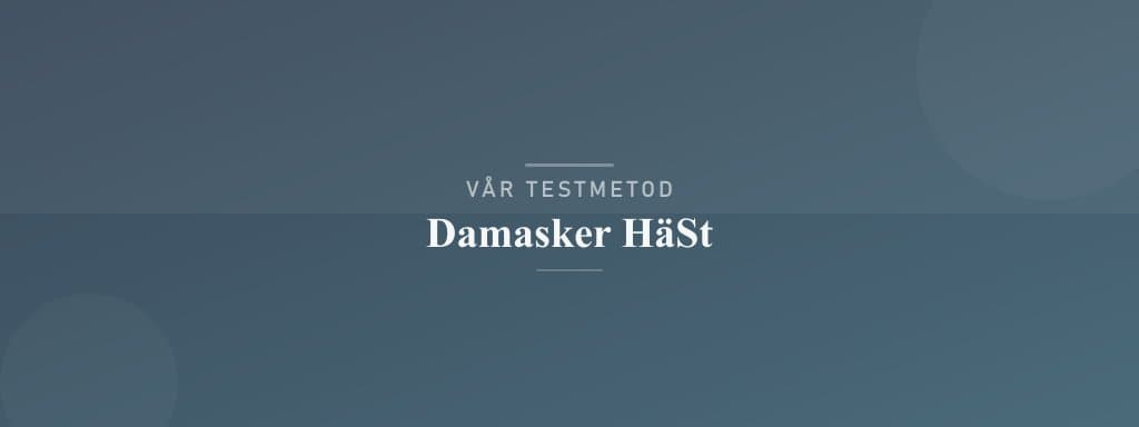 Så testar vi damasker häst