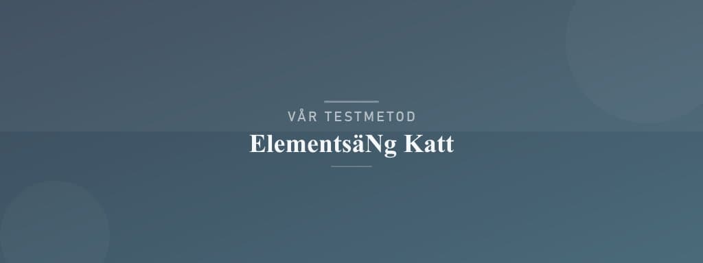 Så testar vi elementsäng katt
