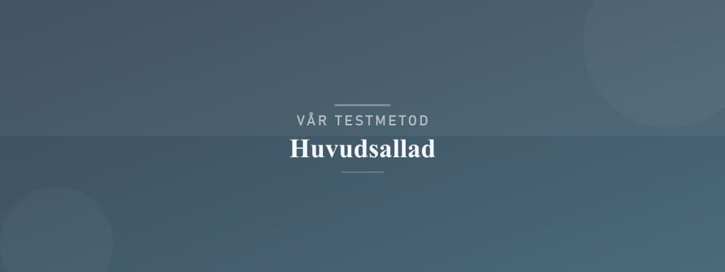 Så testar vi huvudsallad