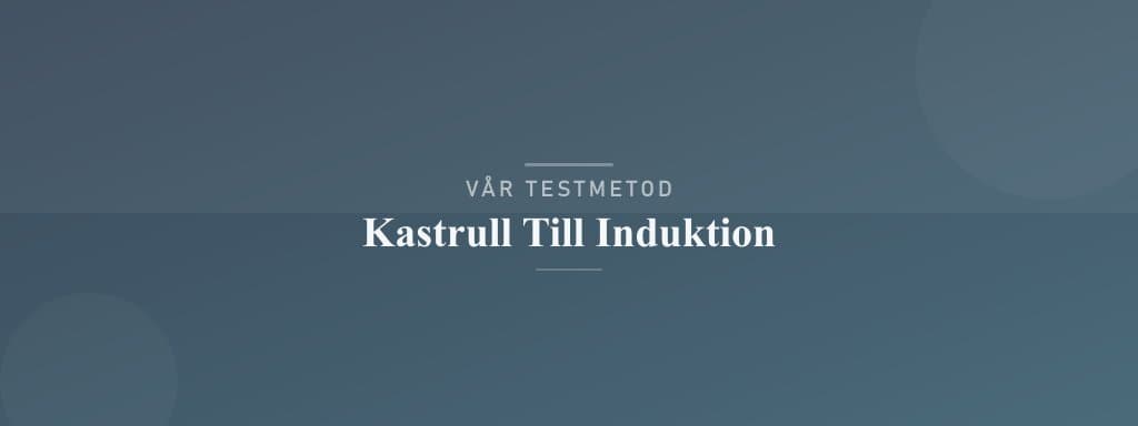 Så testar vi kastrull till induktion
