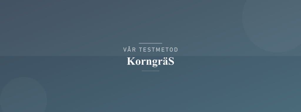 Så testar vi korngräs