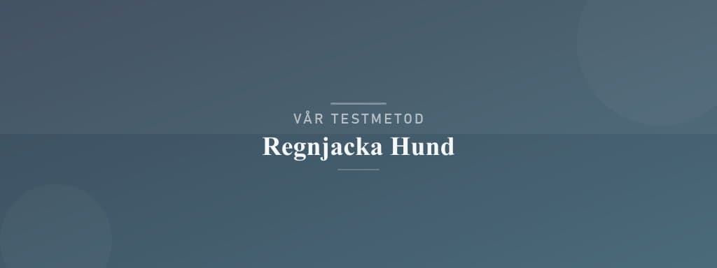 Så testar vi regnjacka hund