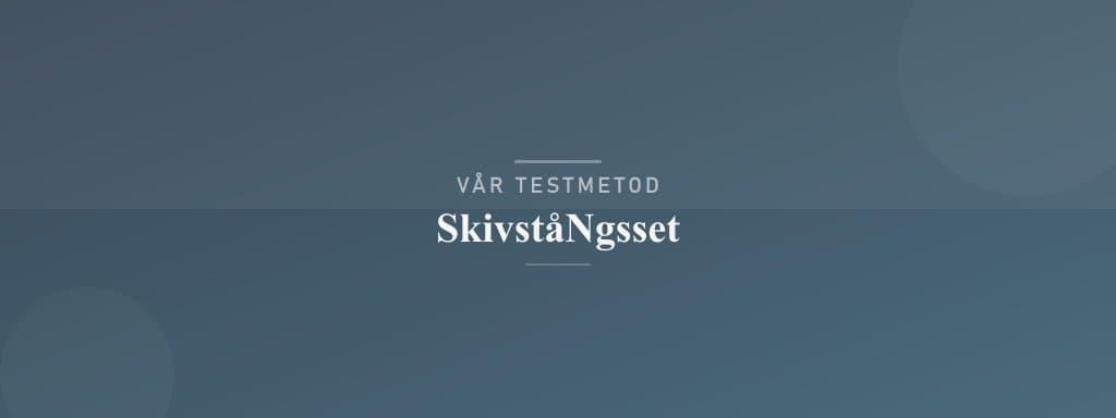 Så testar vi skivstångsset