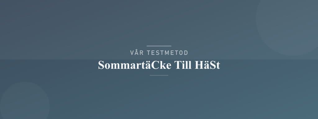 Så testar vi sommartäcke till häst