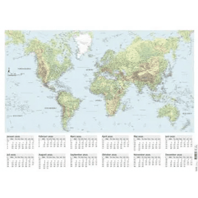 Almanacka Burde Väggblad Med Världskarta 2024 – Lyxigaste valet – almanacka bäst i test 2026