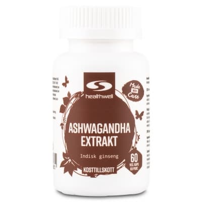 Healthwell Ashwagandha Extrakt – Stabilt basval – ashwagandha kapslar bäst i test 2026