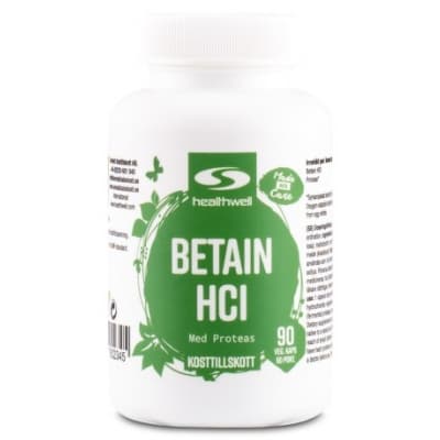 Healthwell Betain Hcl – Pepsinfri favorit – betain hcl bäst i test 2026