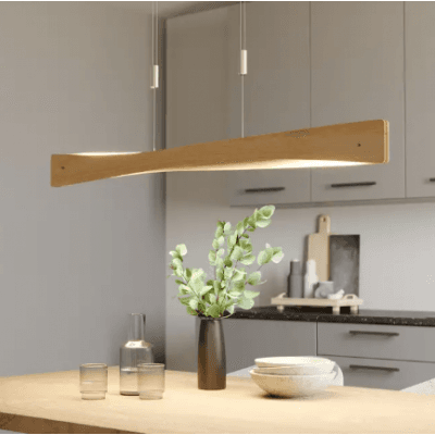Lucande Lian Led-hänglampa, Ekträ – Toppklassval – designlampa bäst i test 2026