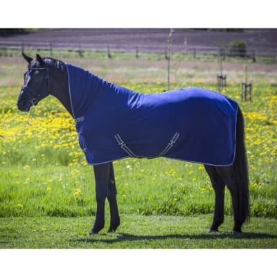 Hansbo Fleecetäcke Stay Combo 260g - Blå – Mest noppsäker – fleecetäcke häst bäst i test 2026