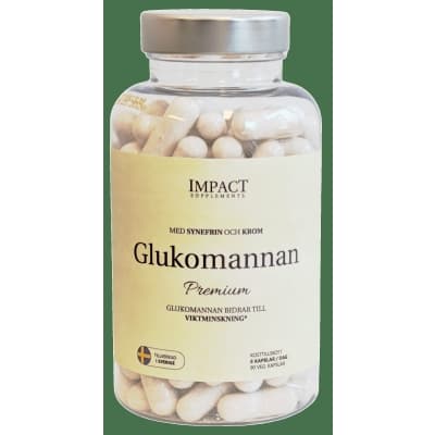 Impact Glukomannan Premium – Starkaste dosen – glukomannan bäst i test 2026
