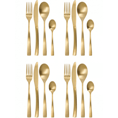 House Doctor Golden Bestickset 16 Delar – Finaste gåvan – guldbestick bäst i test 2026