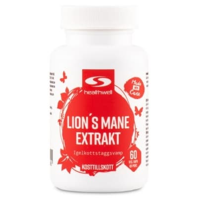 Healthwell Lions Mane Extrakt – Bäst i test – lion's mane kosttillskott bäst i test 2026